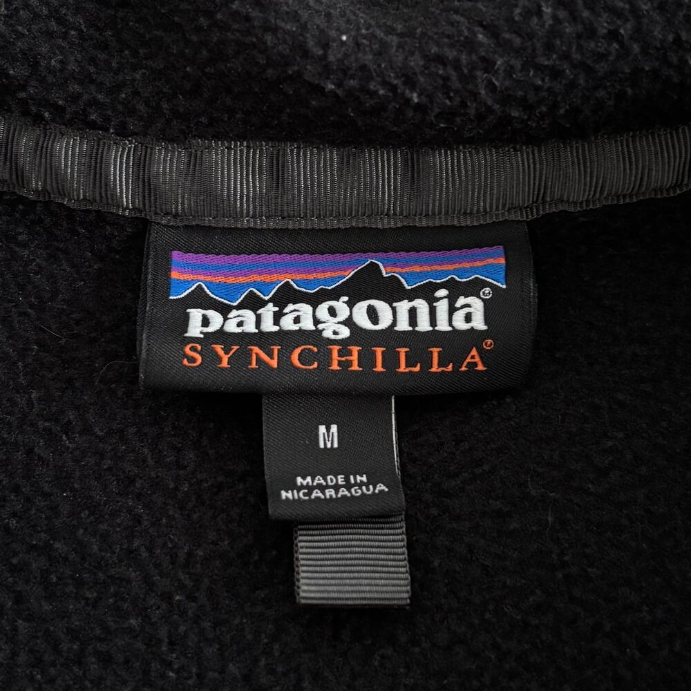 Patagonia Women's Synchilla Snap-T Fleece Pullover Black - Size: Medium - Picture 3 of 10